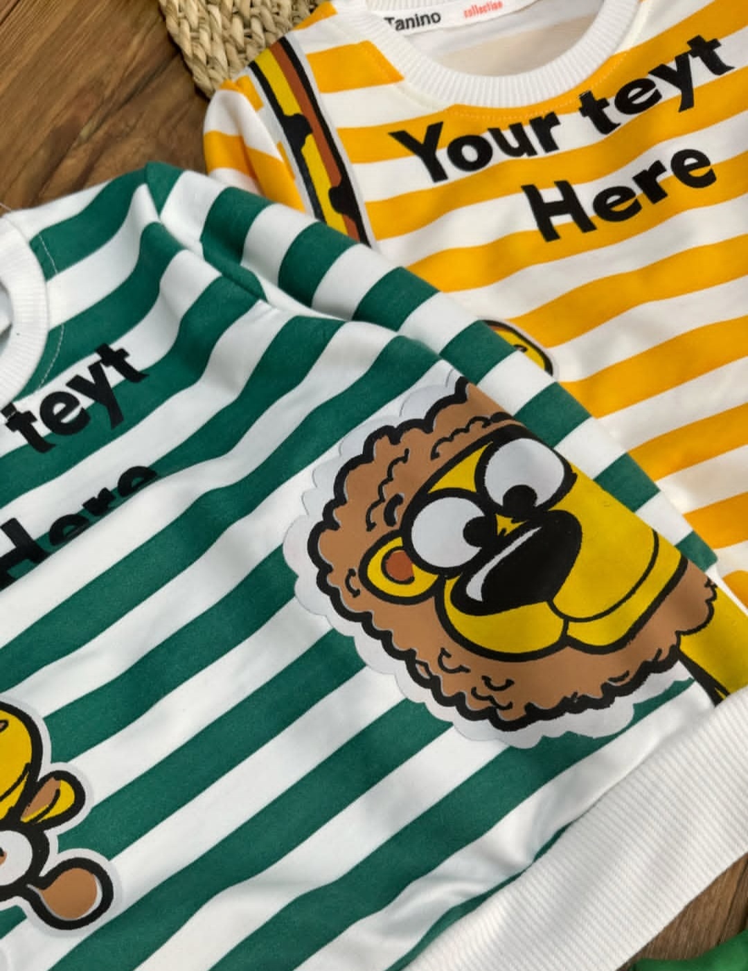 بلوز شلوار رنگی شیر و زرافه