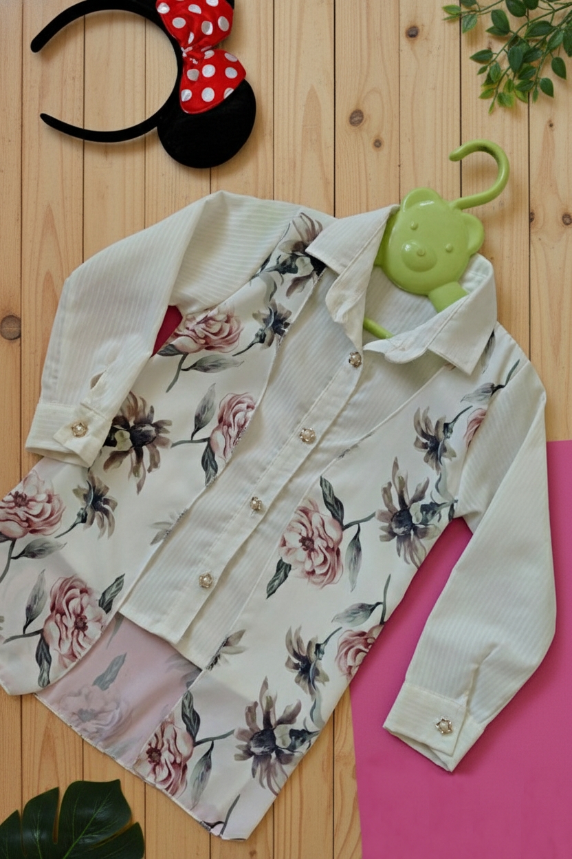 شومیز حریر پشت بلند