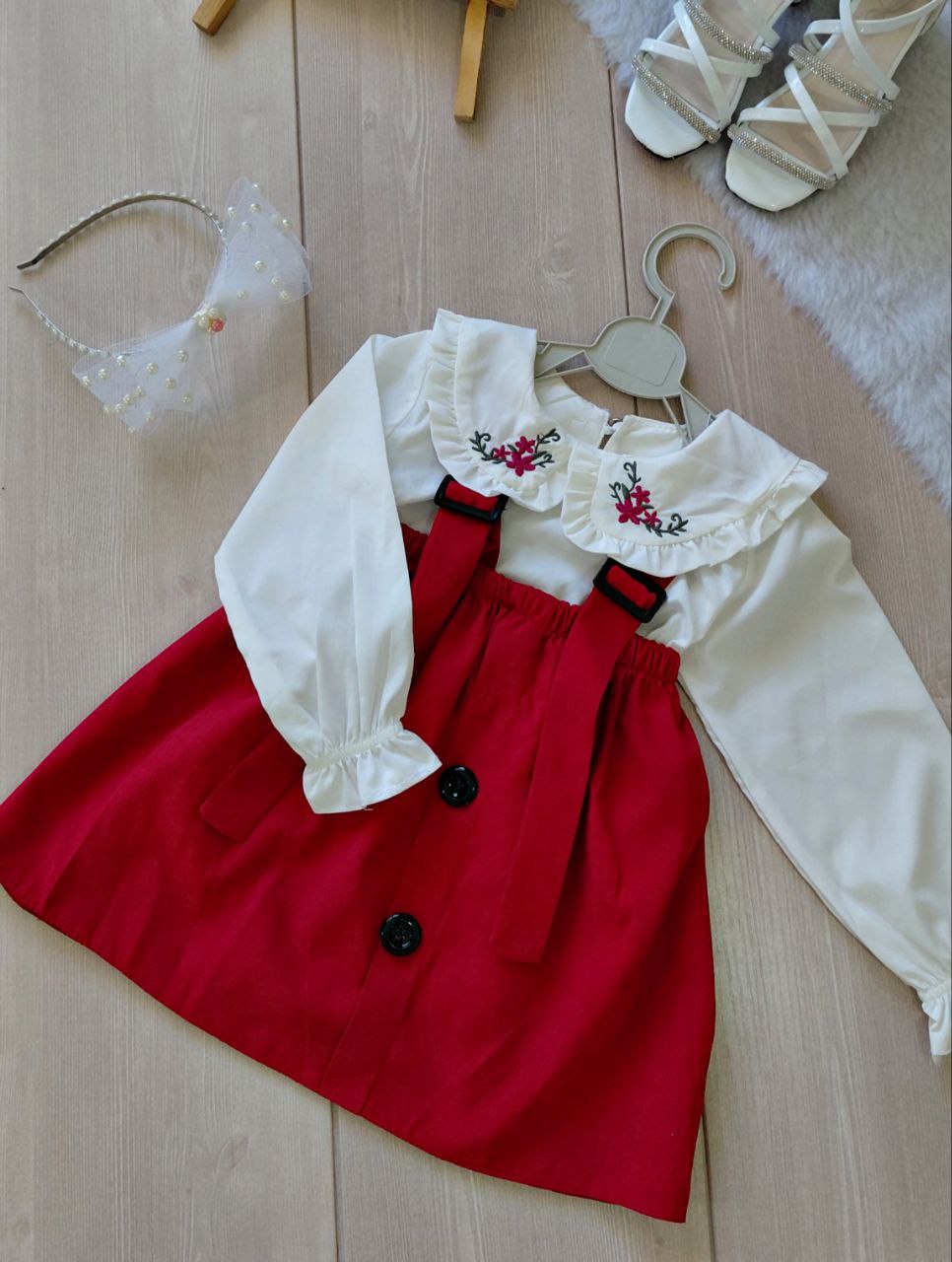 ست شومیز دامن یقه گلدوزی