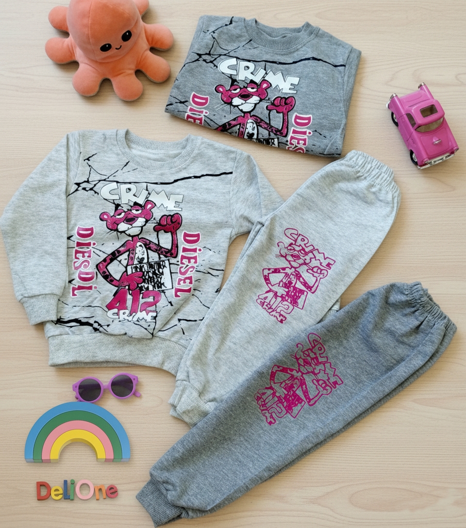 بلوز و شلوار پلنگ صورتی