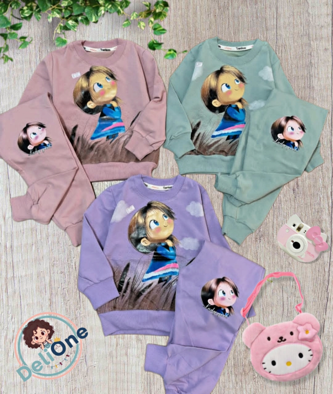 بلوز شلوار دخترانه طرح دخترک