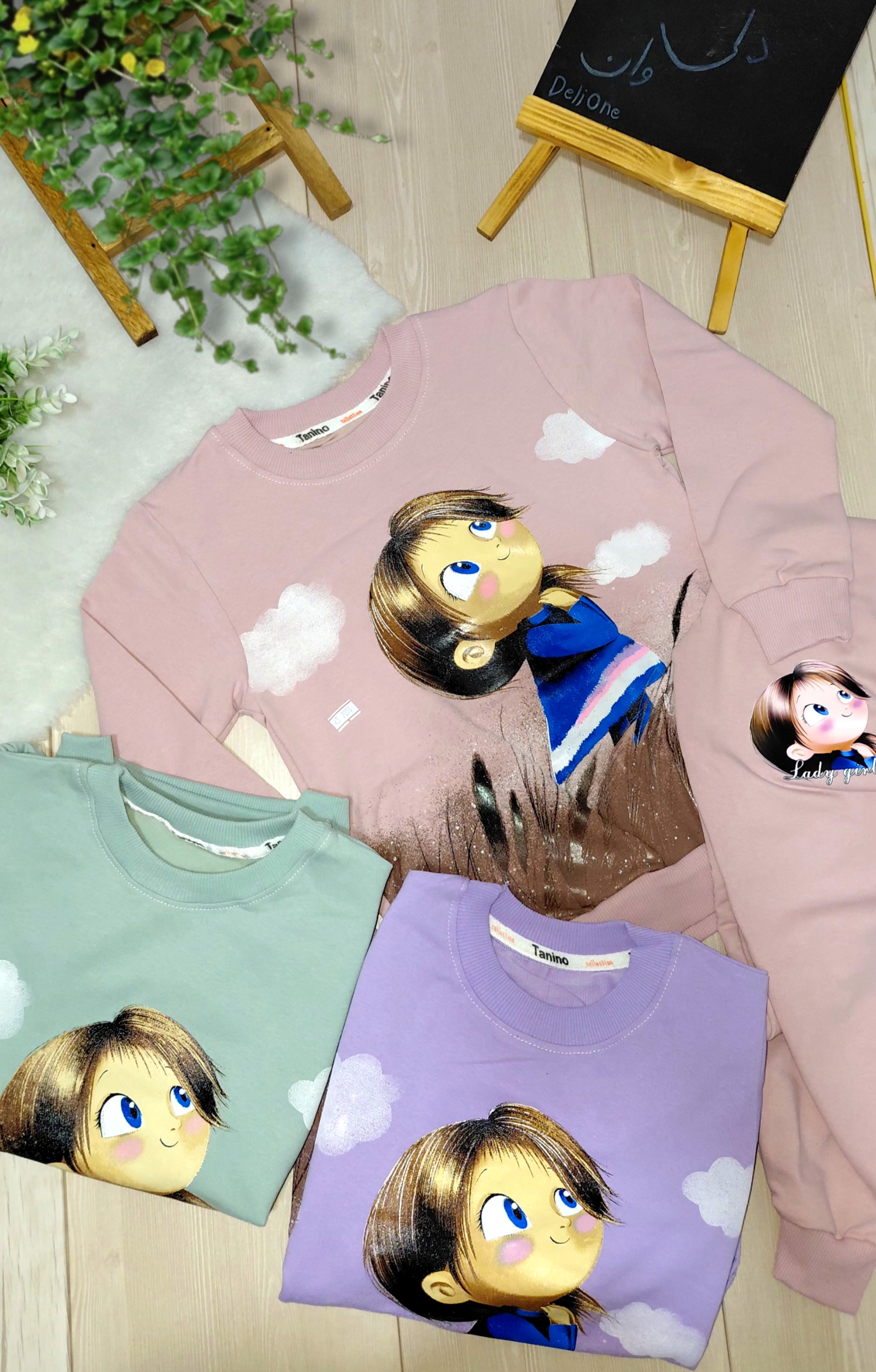 بلوز شلوار دخترانه طرح دخترک